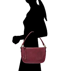 Frye Melissa Zip Leather Crossbody Shoulder Bag