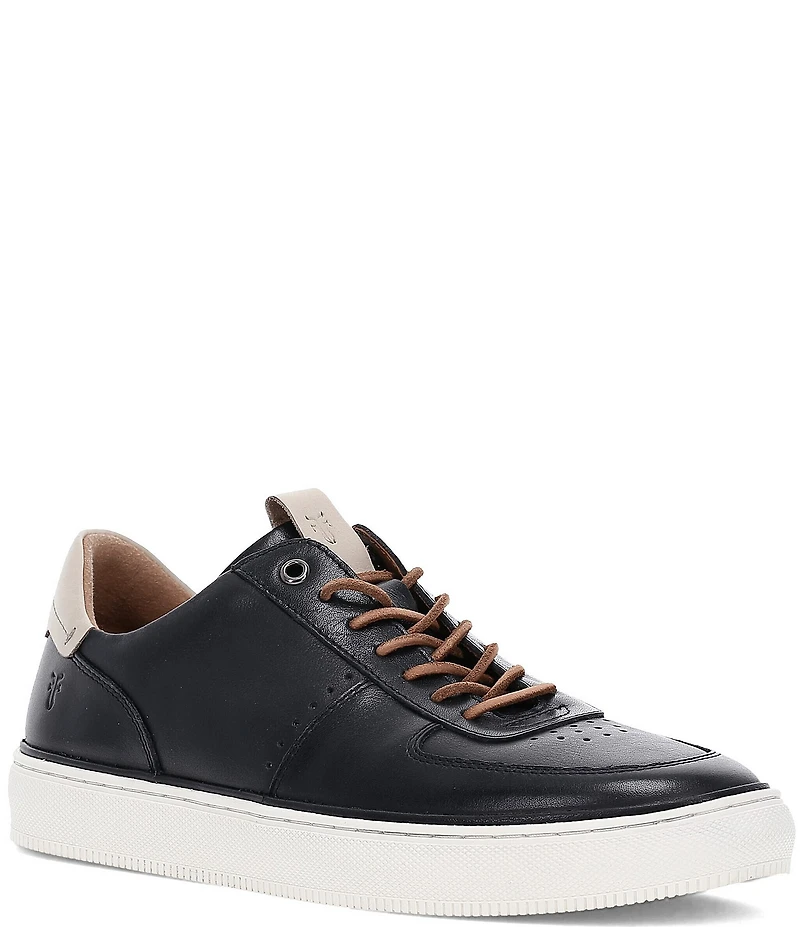 Frye Men's Astor Leather Low Lace Perforated Detail Court Sneakers