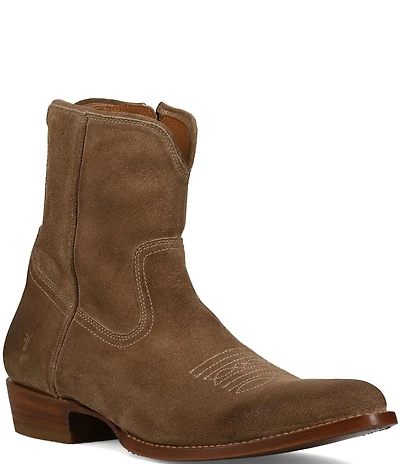 Frye Men's Austin Oiled Suede Inside Zip Western Boots