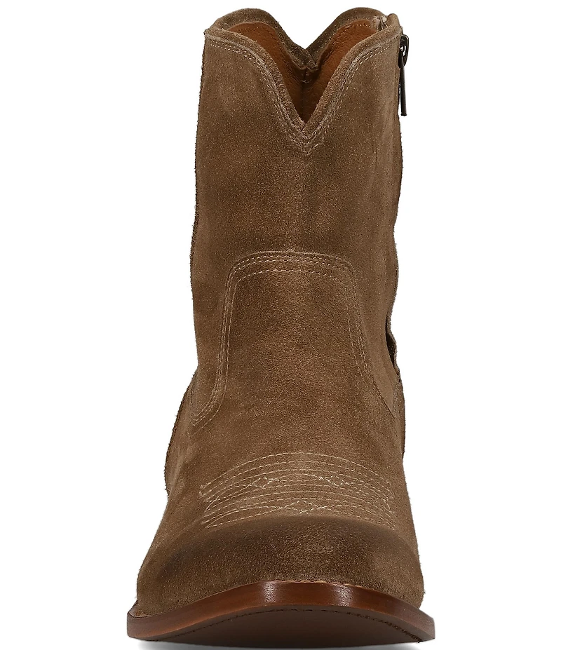 Frye Men's Austin Oiled Suede Inside Zip Western Boots