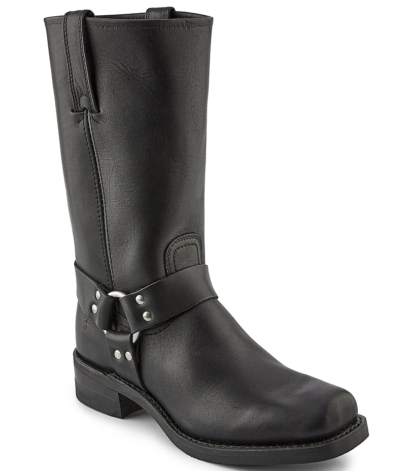Frye Men's Leather 12R O-Ring Harness Hardware Square Toe Boots