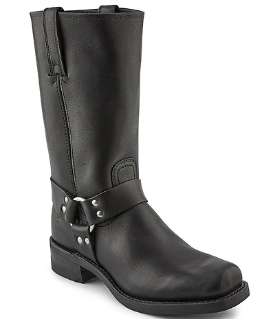 Frye Men's Leather 12R O-Ring Harness Hardware Square Toe Boots