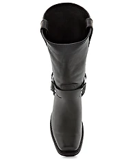 Frye Men's Leather 12R O-Ring Harness Hardware Square Toe Boots
