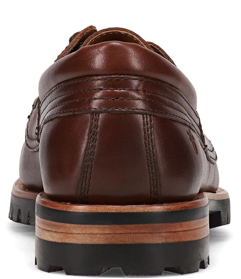 Frye Men's Hudson Leather Campmoc Lug Sole Boat Shoes
