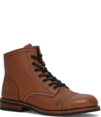 Frye Men's Landon Leather Midlace Cap Toe Boots