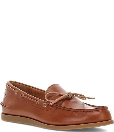 Frye Men's Mason Leather One Eye Tie Boat Shoes