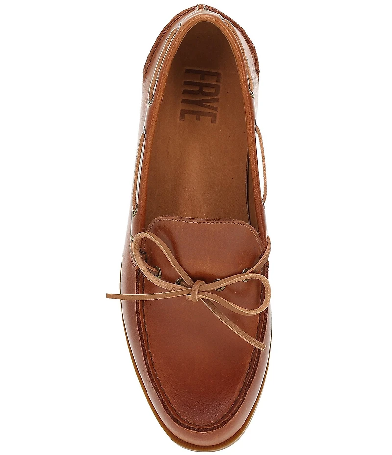 Frye Men's Mason Leather One Eye Tie Boat Shoes