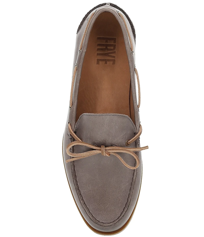 Frye Men's Mason Leather One Eye Tie Boat Shoes