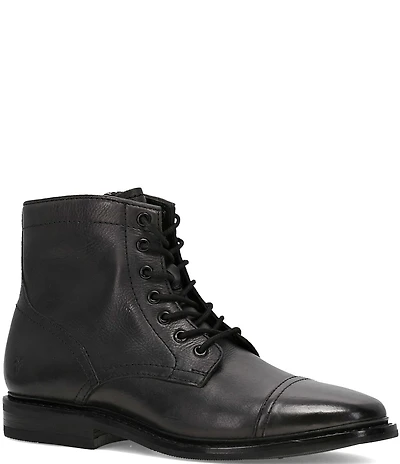 Frye Men's Paul Leather Cap Toe Lace Up Boots