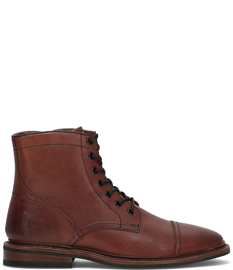 Frye Men's Paul Leather Cap Toe Lace Up Boots