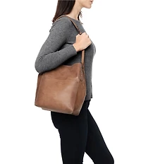 Frye Reed Magnetic Snap Leather Bucket Bag