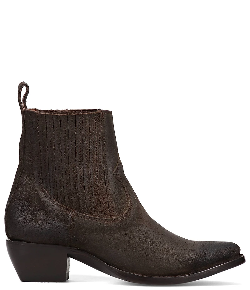 Frye Sacha Chelsea Suede Western Booties