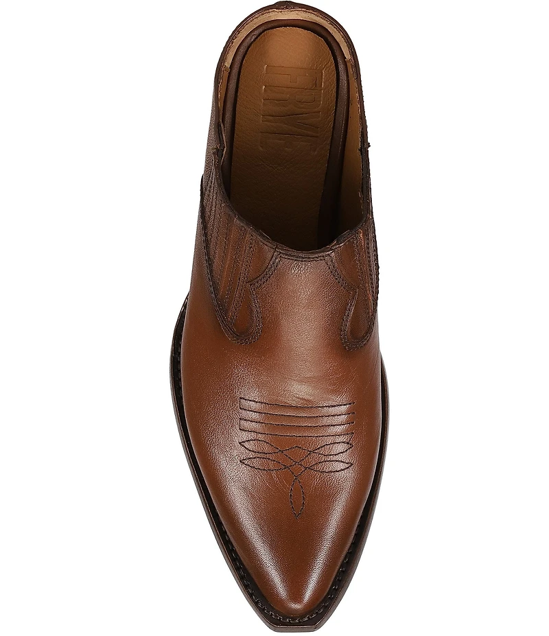 Frye Sacha Leather Western Mules