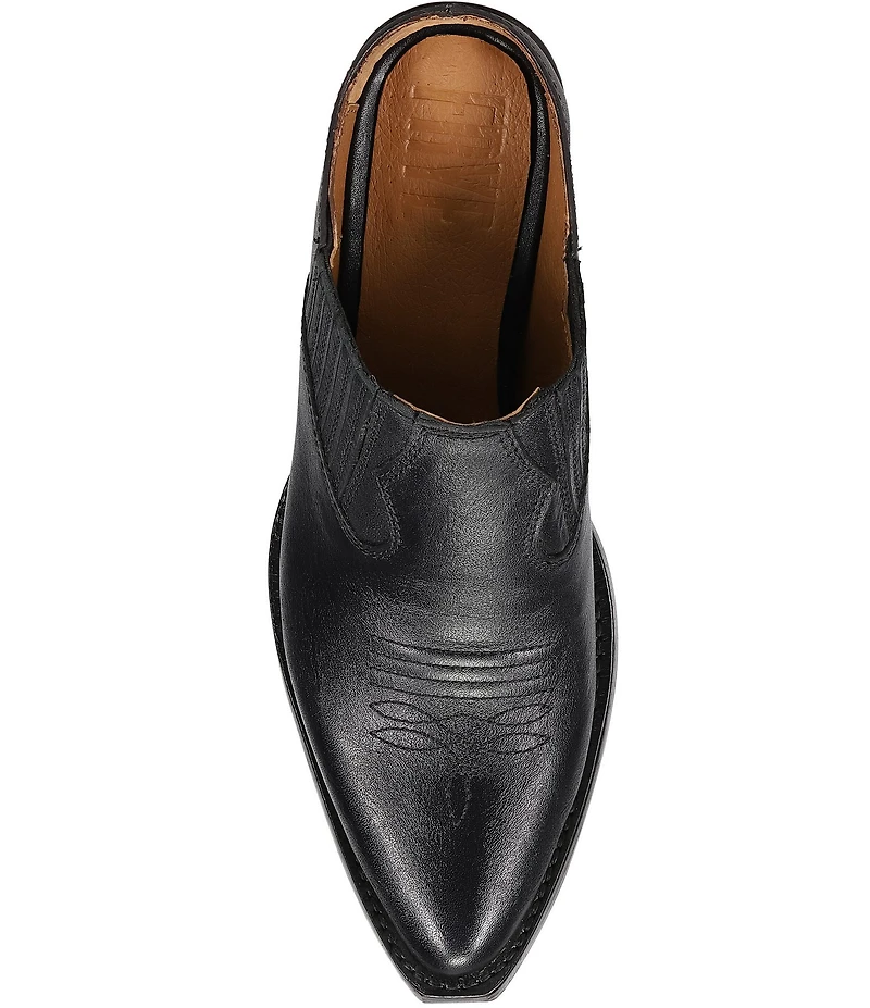 Frye Sacha Leather Western Mules