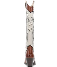 Frye Sara Western Stud Tall Leather Boots