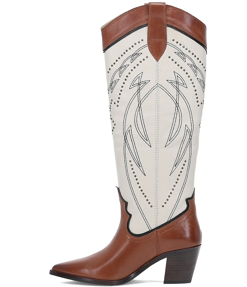 Frye Sara Western Stud Tall Leather Boots