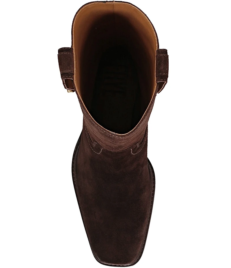 Frye Sedona Mid Calf Suede D-Ring Block Heel Boots
