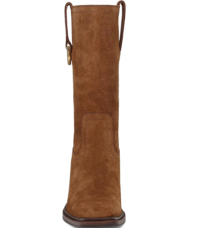 Frye Sedona Mid Calf Suede D-Ring Block Heel Boots