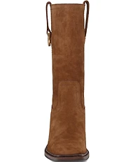 Frye Sedona Mid Calf Suede D-Ring Block Heel Boots