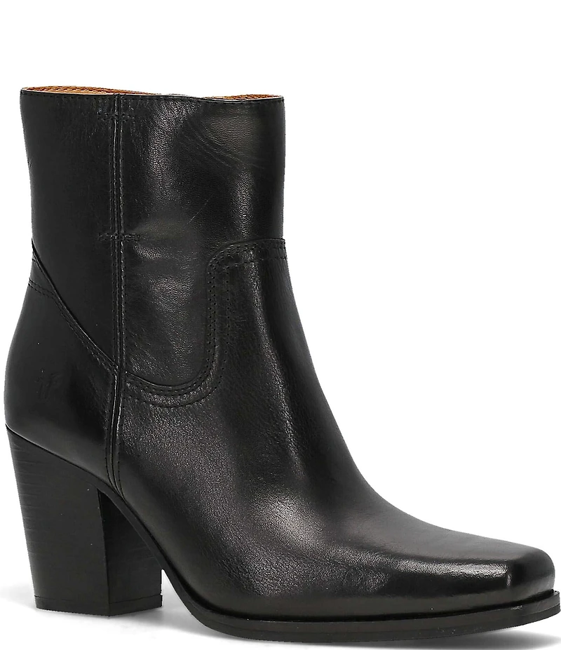 Frye Shiloh Leather Zip Booties