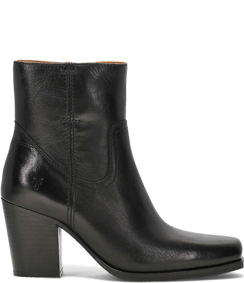 Frye Shiloh Leather Zip Booties