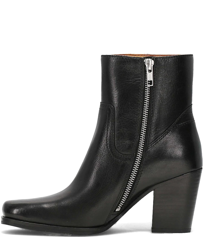 Frye Shiloh Leather Zip Booties