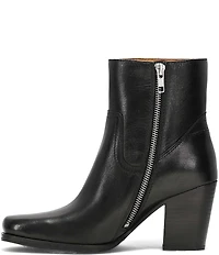 Frye Shiloh Leather Zip Booties