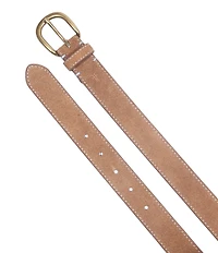 Frye 1.18#double; Suede Contrast Stitching Belt