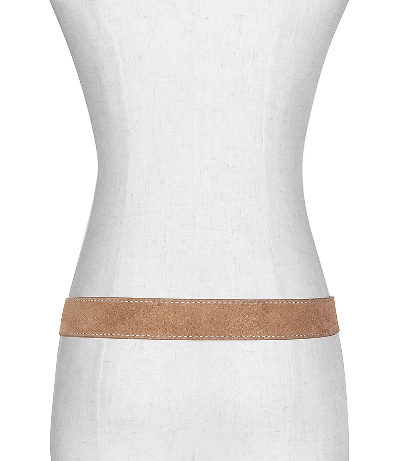 Frye 1.18#double; Suede Contrast Stitching Belt