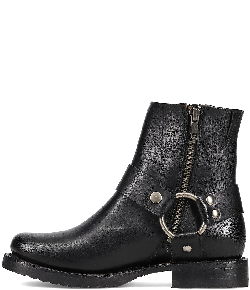 Frye Veronica Flex Leather O-Ring Harness Hardware Booties