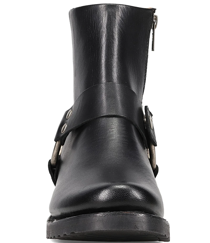 Frye Veronica Flex Leather O-Ring Harness Hardware Booties