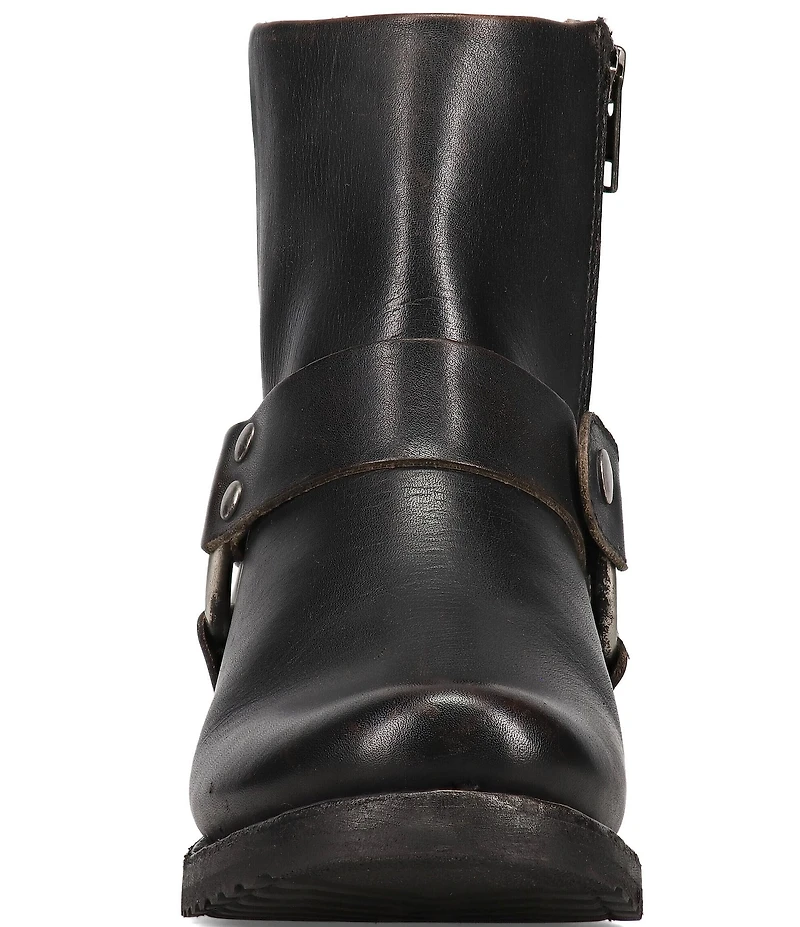 Frye Veronica Flex Leather O-Ring Harness Hardware Booties