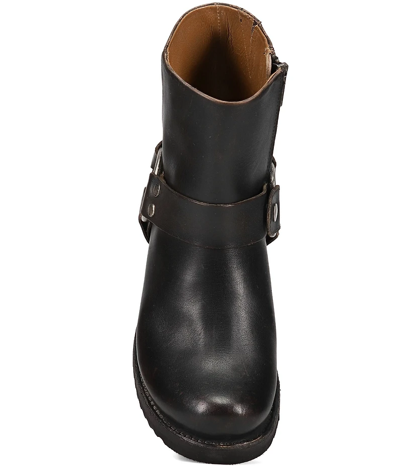 Frye Veronica Flex Leather O-Ring Harness Hardware Booties