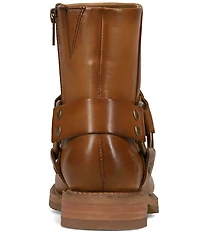 Frye Veronica Flex Leather O-Ring Harness Hardware Booties