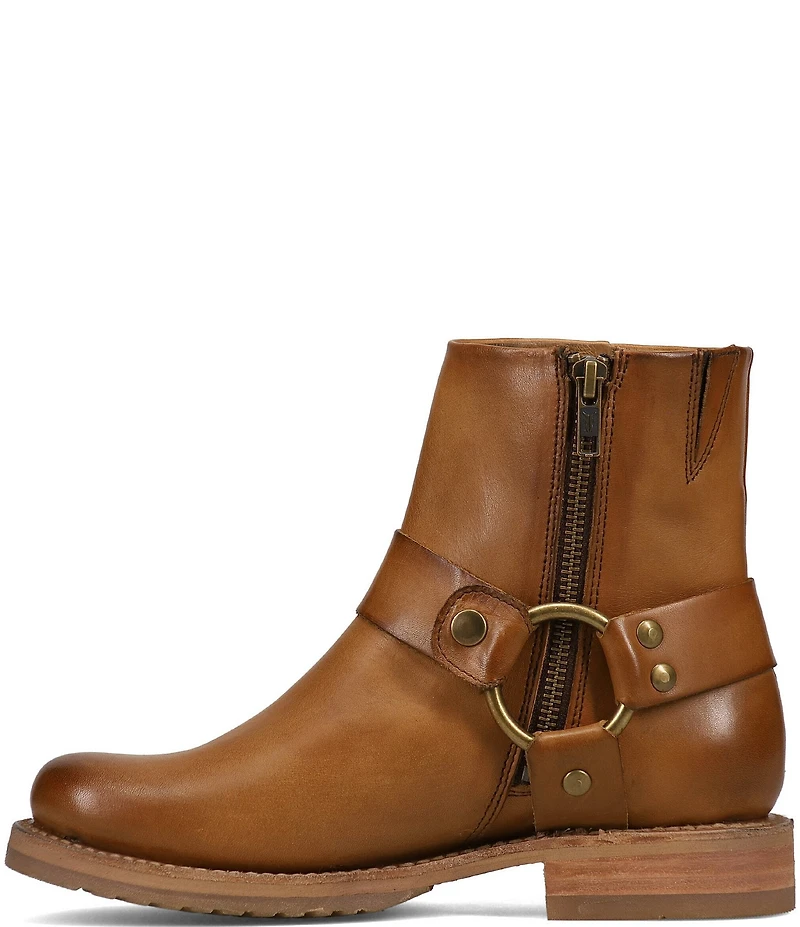 Frye Veronica Flex Leather O-Ring Harness Hardware Booties