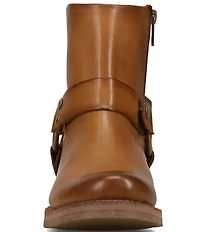 Frye Veronica Flex Leather O-Ring Harness Hardware Booties