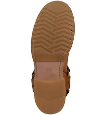 Frye Veronica Flex Leather O-Ring Harness Hardware Booties
