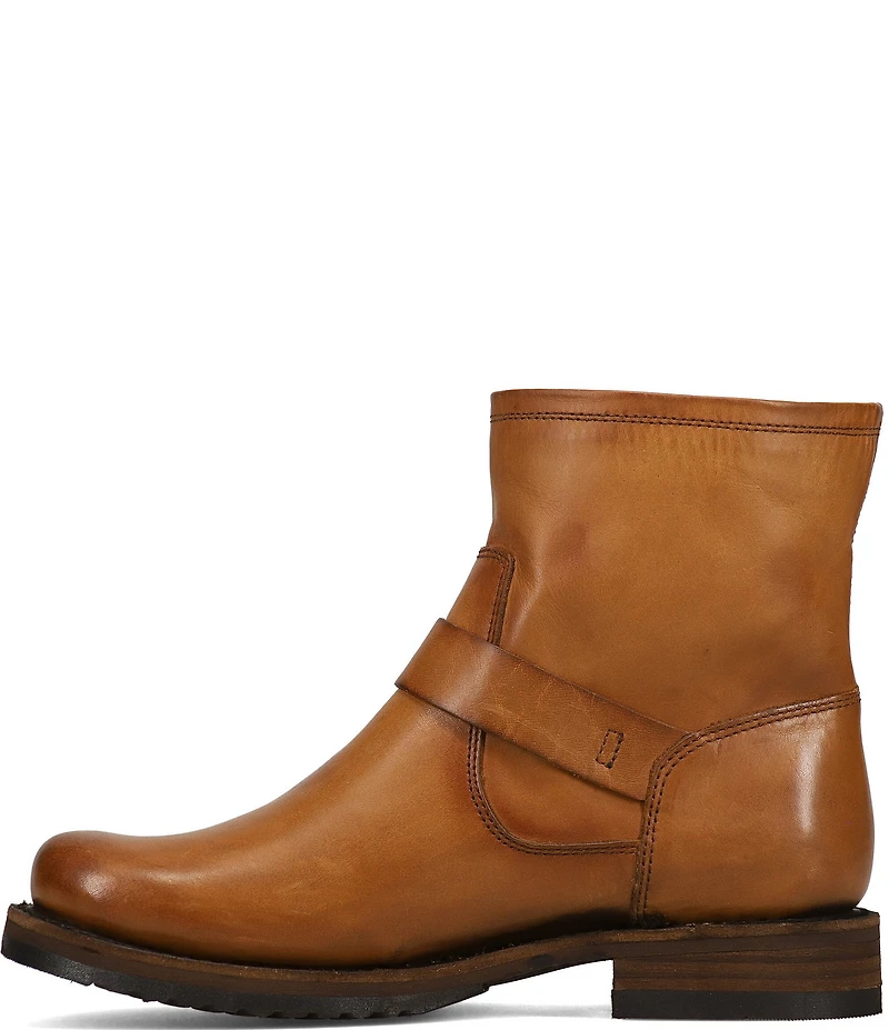 Frye Veronica Flex Leather Buckle Hardware Booties