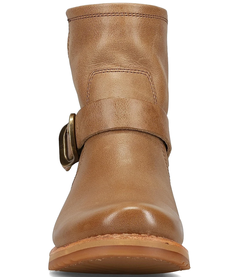 Frye Veronica Flex Leather Buckle Hardware Booties
