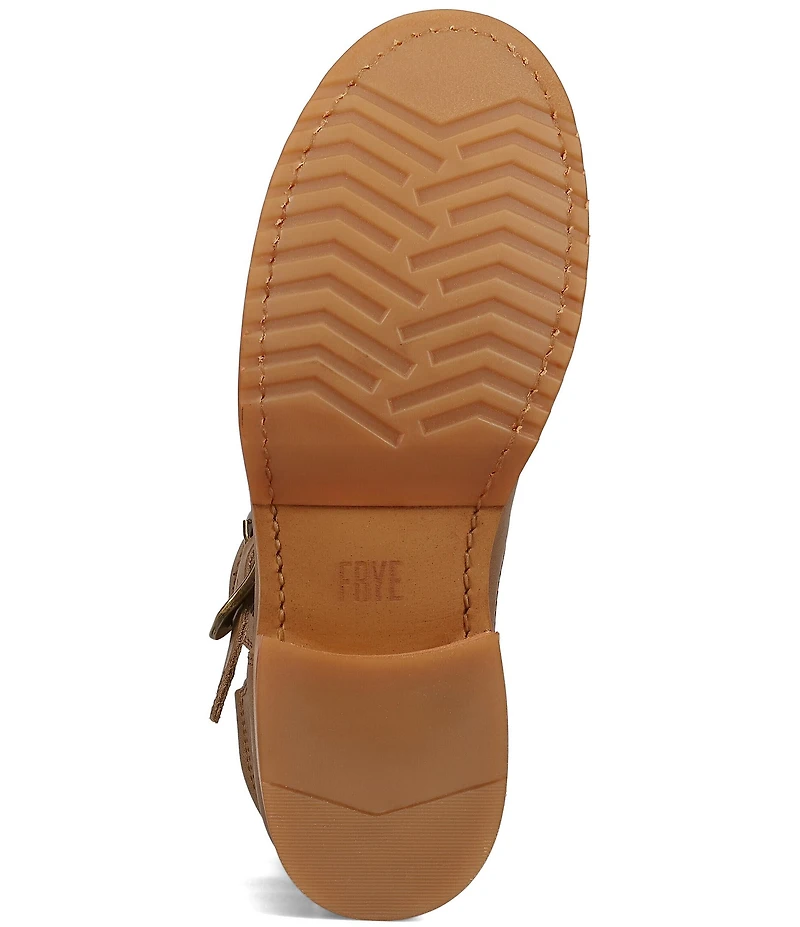 Frye Veronica Flex Leather Buckle Hardware Booties