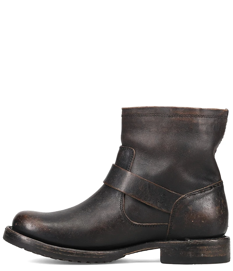 Frye Veronica Flex Leather Buckle Hardware Booties