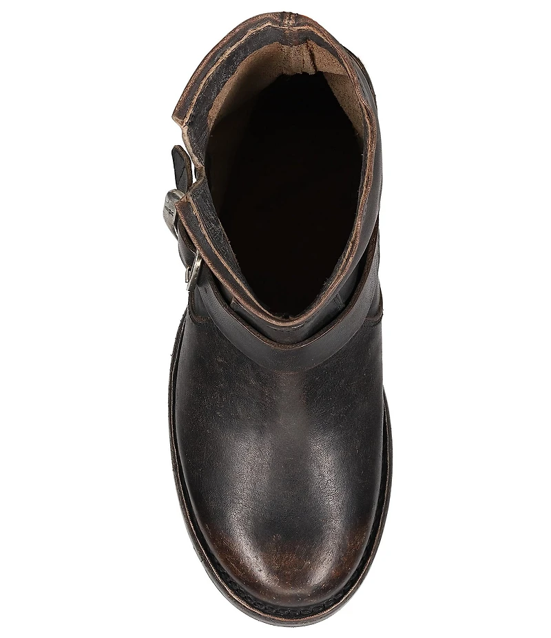 Frye Veronica Flex Leather Buckle Hardware Booties