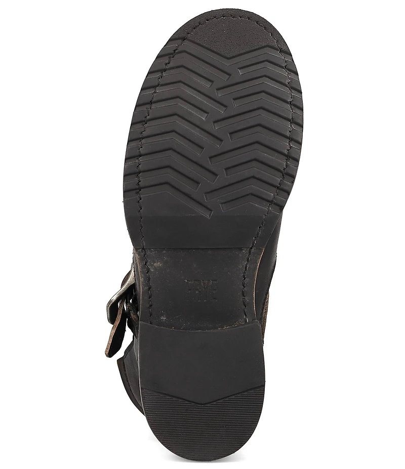 Frye Veronica Flex Leather Buckle Hardware Booties