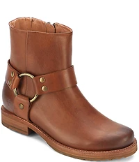 Frye Veronica Leather O-Ring Harness Hardware Booties
