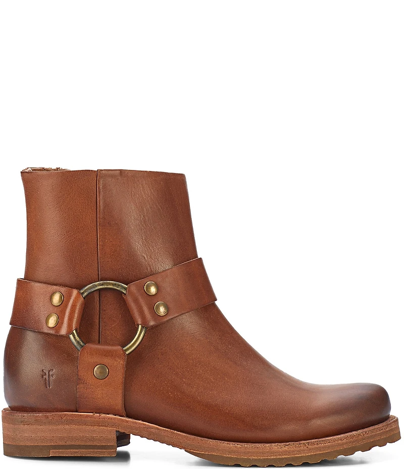 Frye Veronica Leather O-Ring Harness Hardware Booties