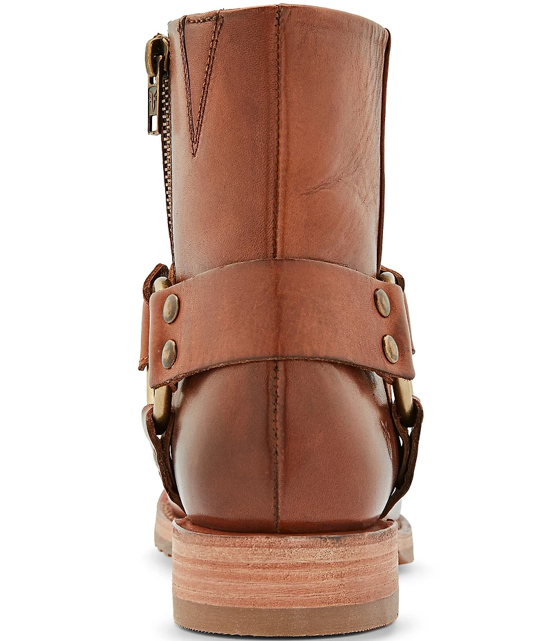 Frye Veronica Leather O-Ring Harness Hardware Booties