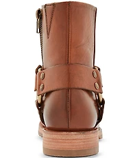 Frye Veronica Leather O-Ring Harness Hardware Booties