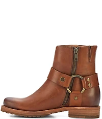 Frye Veronica Leather O-Ring Harness Hardware Booties