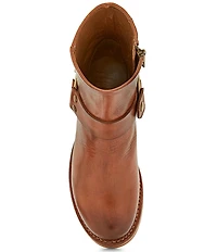 Frye Veronica Leather O-Ring Harness Hardware Booties