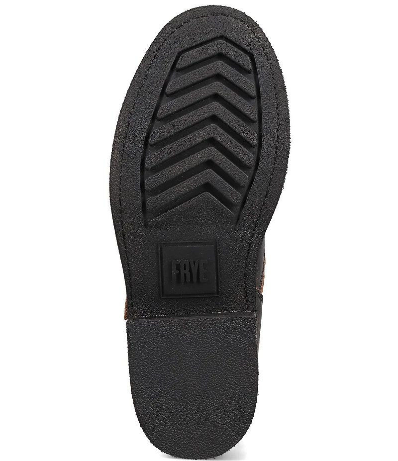 Frye Viv Leather Buckle Hardware Short Engineer Booties